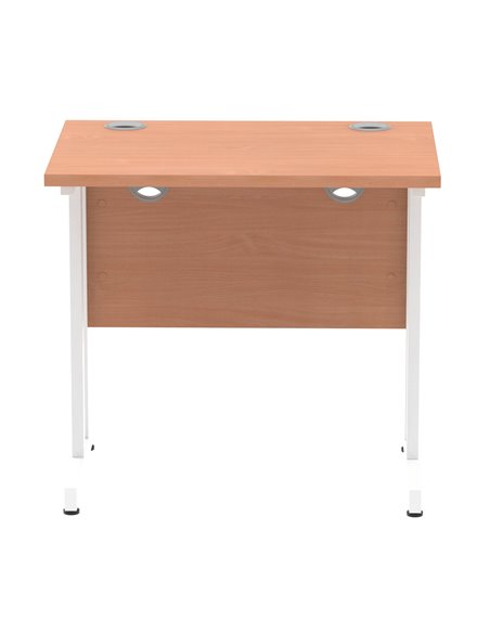 Dynamic Impulse 800 x 600mm Straight Office Desk Beech Top White Cantilever Leg MI002885 - pic 77092 | FastDaddyshop