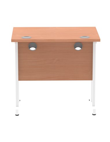 Dynamic Impulse 800 x 600mm Straight Office Desk Beech Top White Cantilever Leg MI002885