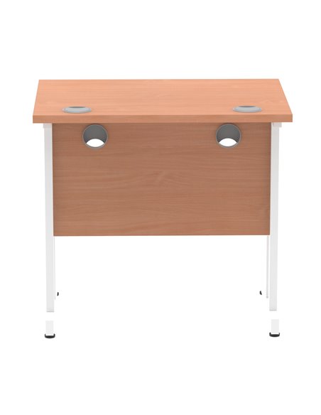 Dynamic Impulse 800 x 600mm Straight Office Desk Beech Top White Cantilever Leg MI002885 - pic 77096 | FastDaddyshop