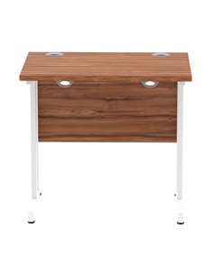 Dynamic Impulse 800 x 600mm Straight Office Desk Walnut Top White Cantilever Leg MI002890 2
