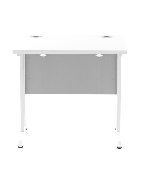Dynamic Impulse 800 x 600mm Straight Office Desk White Top White Cantilever Leg MI002895 - pic 77130 | FastDaddyshop