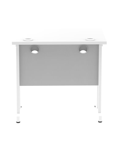 Dynamic Impulse 800 x 600mm Straight Office Desk White Top White Cantilever Leg MI002895