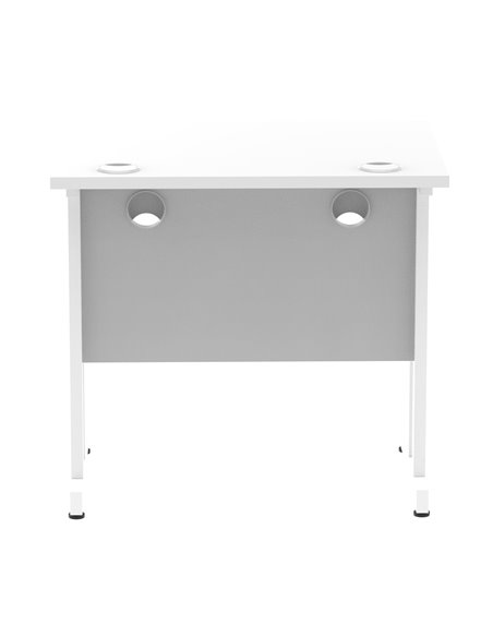 Dynamic Impulse 800 x 600mm Straight Office Desk White Top White Cantilever Leg MI002895 - pic 77134 | FastDaddyshop