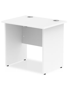Dynamic Impulse 800 x 600mm Straight Office Desk White Top Panel End Leg MI002896