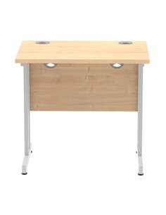 Dynamic Impulse 800 x 600mm Straight Office Desk Maple Top Silver Cantilever Leg MI002899 2