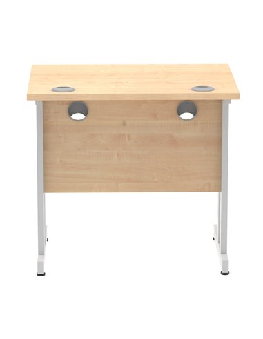 Dynamic Impulse 800 x 600mm Straight Office Desk Maple Top Silver Cantilever Leg MI002899