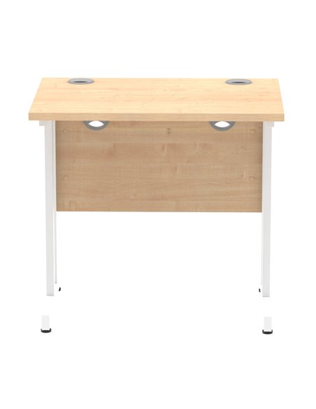 Dynamic Impulse 800 x 600mm Straight Office Desk Maple Top White Cantilever Leg MI002900 - pic 77149 | FastDaddyshop