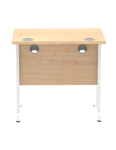 Dynamic Impulse 800 x 600mm Straight Office Desk Maple Top White Cantilever Leg MI002900