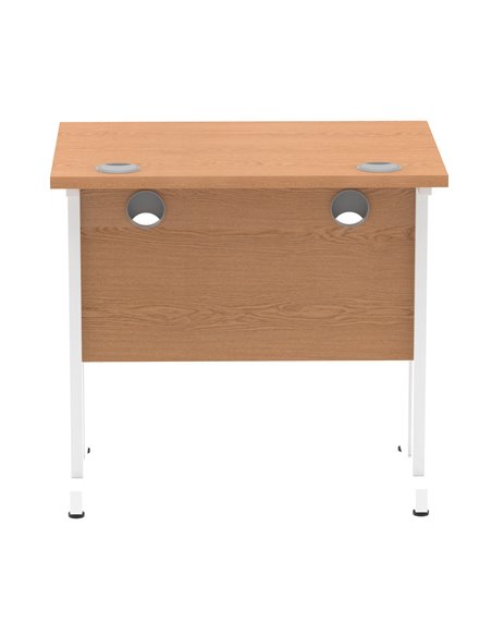 Dynamic Impulse 800 x 600mm Straight Office Desk Oak Top White Cantilever Leg MI002905 - pic 77172 | FastDaddyshop