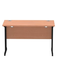Dynamic Impulse 1200 x 600mm Straight Office Desk Beech Top Black Cantilever Leg MI003196 2