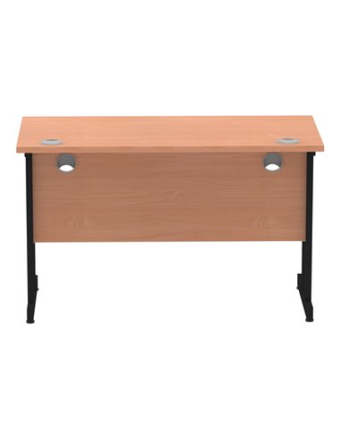 Dynamic Impulse 1200 x 600mm Straight Office Desk Beech Top Black Cantilever Leg MI003196