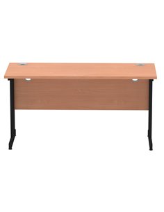 Dynamic Impulse 1400 x 600mm Straight Office Desk Beech Top Black Cantilever Leg MI003202 2