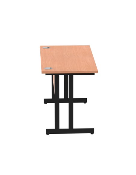 Dynamic Impulse 1400 x 600mm Straight Office Desk Beech Top Black Cantilever Leg MI003202 - pic 77191 | FastDaddyshop