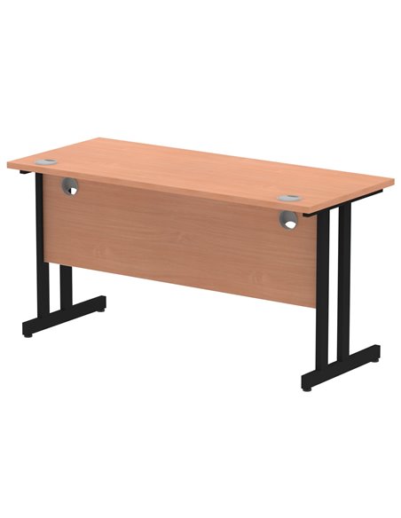 Dynamic Impulse 1400 x 600mm Straight Office Desk Beech Top Black Cantilever Leg MI003202 - pic 77192 | FastDaddyshop