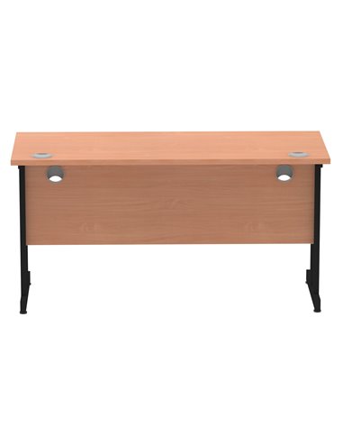 Dynamic Impulse 1400 x 600mm Straight Office Desk Beech Top Black Cantilever Leg MI003202