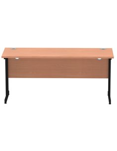 Dynamic Impulse 1600 x 600mm Straight Office Desk Beech Top Black Cantilever Leg MI003211 2