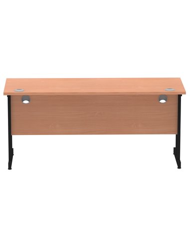 Dynamic Impulse 1600 x 600mm Straight Office Desk Beech Top Black Cantilever Leg MI003211