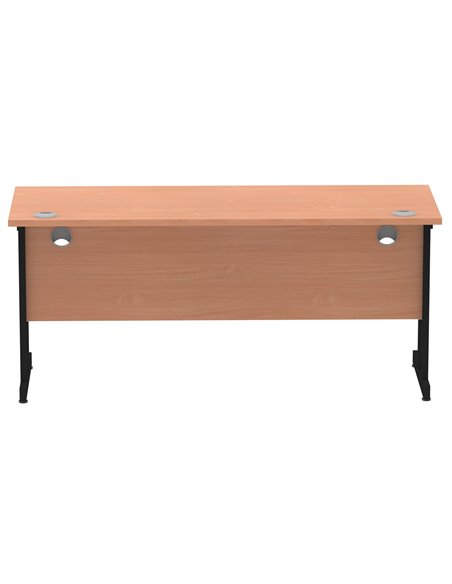 Dynamic Impulse 1600 x 600mm Straight Office Desk Beech Top Black Cantilever Leg MI003211 - pic 77202 | FastDaddyshop