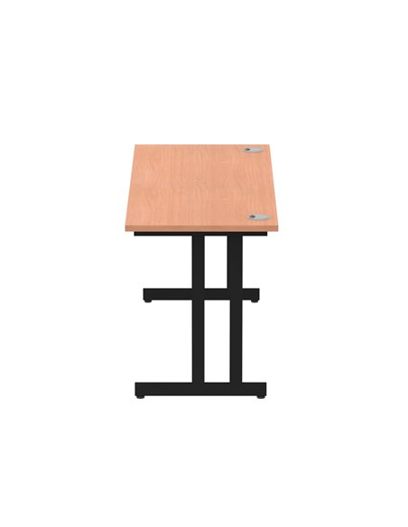 Dynamic Impulse 1600 x 600mm Straight Office Desk Beech Top Black Cantilever Leg MI003211 - pic 77204 | FastDaddyshop