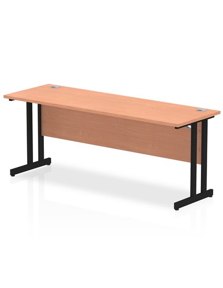 Dynamic Impulse 1800 x 600mm Straight Office Desk Beech Top Black Cantilever Leg MI003220 - pic 77206 | FastDaddyshop