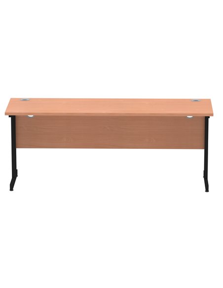 Dynamic Impulse 1800 x 600mm Straight Office Desk Beech Top Black Cantilever Leg MI003220 - pic 77207 | FastDaddyshop