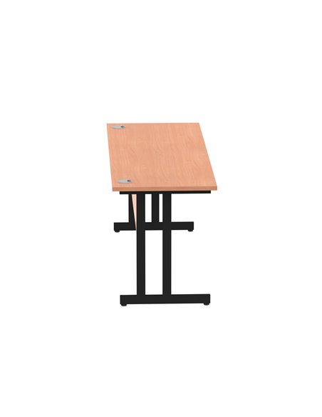 Dynamic Impulse 1800 x 600mm Straight Office Desk Beech Top Black Cantilever Leg MI003220 - pic 77209 | FastDaddyshop