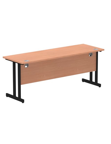 Dynamic Impulse 1800 x 600mm Straight Office Desk Beech Top Black Cantilever Leg MI003220 - pic 77212 | FastDaddyshop