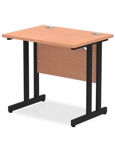 Dynamic Impulse 800 x 600mm Straight Office Desk Beech Top Black Cantilever Leg MI003221