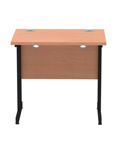 Dynamic Impulse 800 x 600mm Straight Office Desk Beech Top Black Cantilever Leg MI003221 2
