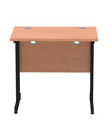 Dynamic Impulse 800 x 600mm Straight Office Desk Beech Top Black Cantilever Leg MI003221