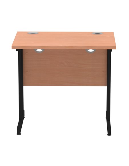 Dynamic Impulse 800 x 600mm Straight Office Desk Beech Top Black Cantilever Leg MI003221 - pic 77215 | FastDaddyshop
