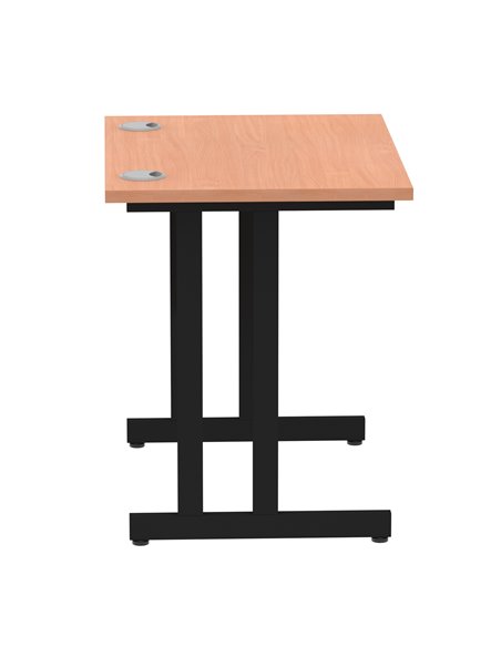Dynamic Impulse 800 x 600mm Straight Office Desk Beech Top Black Cantilever Leg MI003221 - pic 77217 | FastDaddyshop