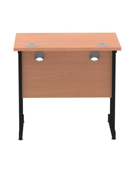 Dynamic Impulse 800 x 600mm Straight Office Desk Beech Top Black Cantilever Leg MI003221 - pic 77219 | FastDaddyshop