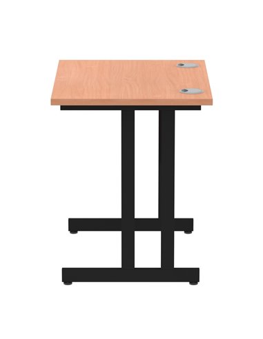 Dynamic Impulse 800 x 600mm Straight Office Desk Beech Top Black Cantilever Leg MI003221