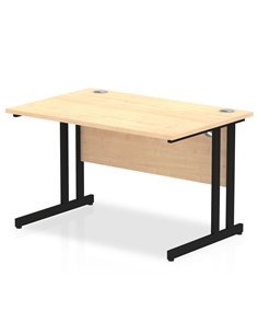 Dynamic Impulse 1200 x 800mm Straight Office Desk Maple Top Black Cantilever Leg MI003223