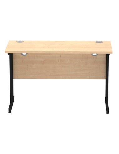 Dynamic Impulse 1200 x 600mm Straight Office Desk Maple Top Black Cantilever Leg MI003226