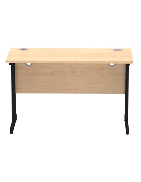 Dynamic Impulse 1200 x 600mm Straight Office Desk Maple Top Black Cantilever Leg MI003226 - pic 77224 | FastDaddyshop