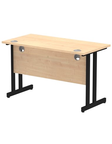 Dynamic Impulse 1200 x 600mm Straight Office Desk Maple Top Black Cantilever Leg MI003226