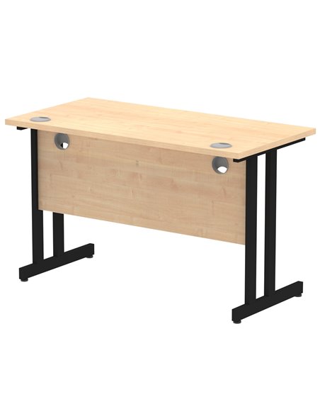 Dynamic Impulse 1200 x 600mm Straight Office Desk Maple Top Black Cantilever Leg MI003226 - pic 77227 | FastDaddyshop