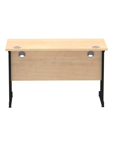 Dynamic Impulse 1200 x 600mm Straight Office Desk Maple Top Black Cantilever Leg MI003226 - pic 77228 | FastDaddyshop