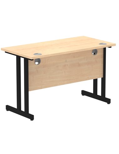 Dynamic Impulse 1200 x 600mm Straight Office Desk Maple Top Black Cantilever Leg MI003226