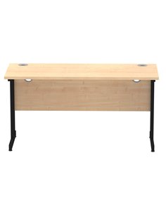 Dynamic Impulse 1400 x 600mm Straight Office Desk Maple Top Black Cantilever Leg MI003232 2