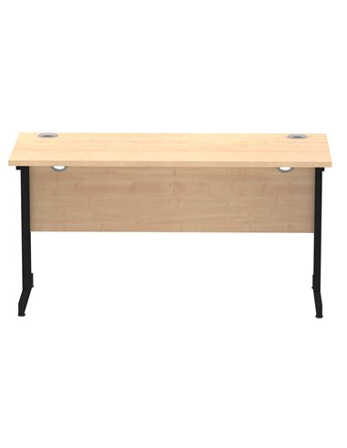 Dynamic Impulse 1400 x 600mm Straight Office Desk Maple Top Black Cantilever Leg MI003232