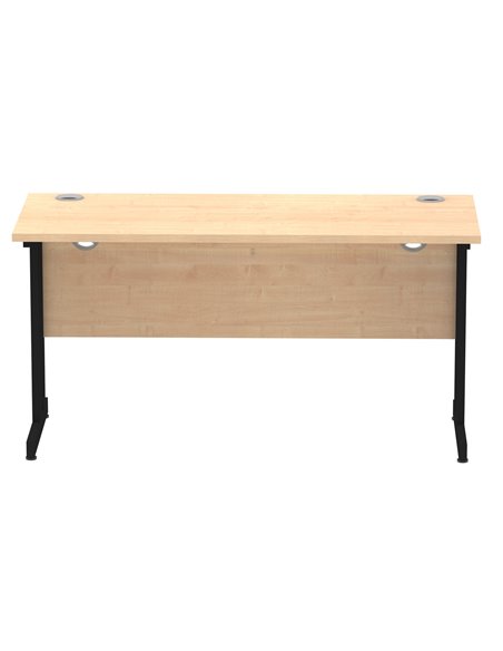 Dynamic Impulse 1400 x 600mm Straight Office Desk Maple Top Black Cantilever Leg MI003232 - pic 77233 | FastDaddyshop