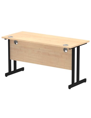 Dynamic Impulse 1400 x 600mm Straight Office Desk Maple Top Black Cantilever Leg MI003232