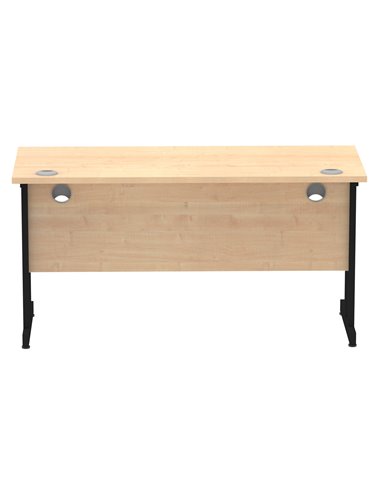 Dynamic Impulse 1400 x 600mm Straight Office Desk Maple Top Black Cantilever Leg MI003232