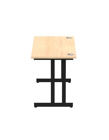 Dynamic Impulse 1400 x 600mm Straight Office Desk Maple Top Black Cantilever Leg MI003232