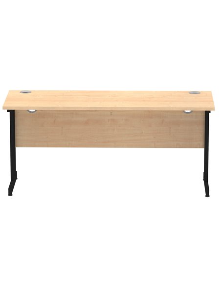 Dynamic Impulse 1600 x 600mm Straight Office Desk Maple Top Black Cantilever Leg MI003241 - pic 77242 | FastDaddyshop