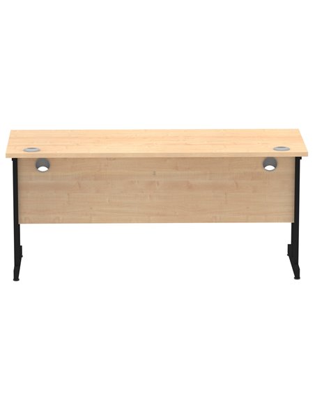 Dynamic Impulse 1600 x 600mm Straight Office Desk Maple Top Black Cantilever Leg MI003241 - pic 77246 | FastDaddyshop