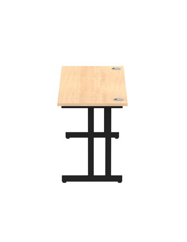 Dynamic Impulse 1600 x 600mm Straight Office Desk Maple Top Black Cantilever Leg MI003241